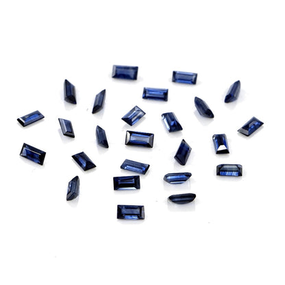 Natural Untreated Blue Sapphire Calibrated Baguettes | 1.5x3mm & 2x4mm