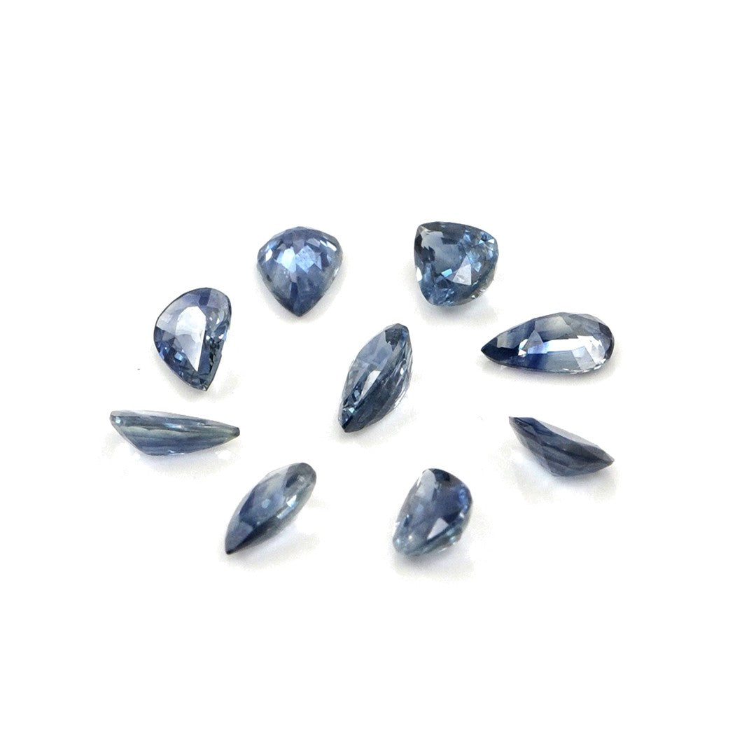Natural Untreated Blue Sapphire Calibrated Pears | 3x5mm & 4x6mm