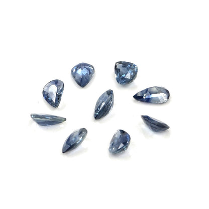 Natural Untreated Blue Sapphire Calibrated Pears | 3x5mm & 4x6mm