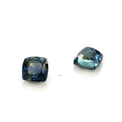 Natural Untreated Australian Teal Sapphire Calibrated Cushions | 5mm & 6mm