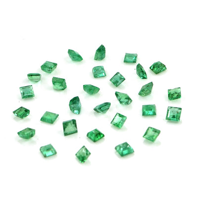 Natural Zambian Emerald Calibrated Squares | 1.5mm & 1.75mm