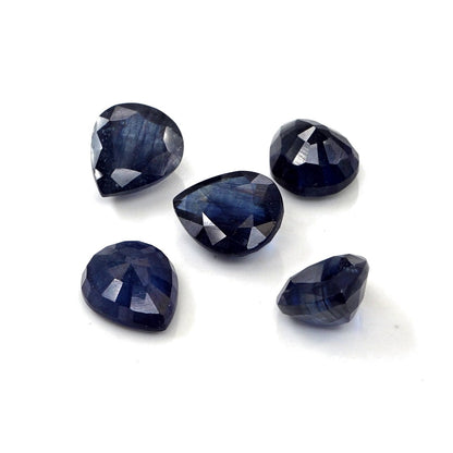 Natural Bangkok Blue Sapphire Calibrated Pears | 9x11mm & 10x12mm