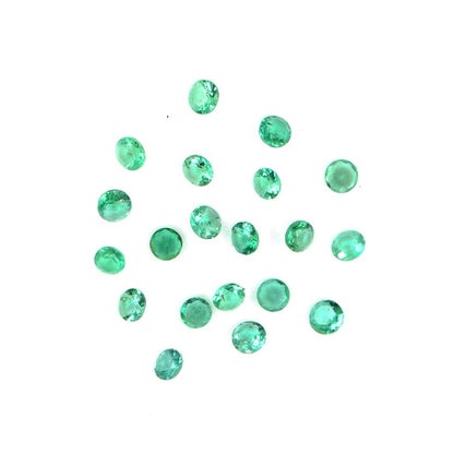 Natural Zambian Emerald Calibrated Rounds | 2mm & 2.5mm