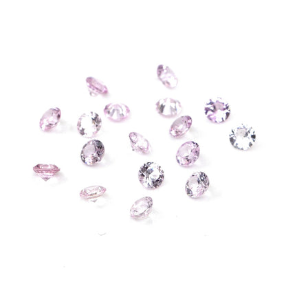 Natural Untreated Mozambique Pink Sapphire Calibrated Rounds | 2mm & 2.5mm