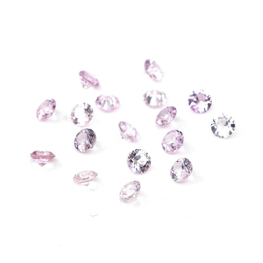 Natural Untreated Mozambique Pink Sapphire Calibrated Rounds | 2mm & 2.5mm