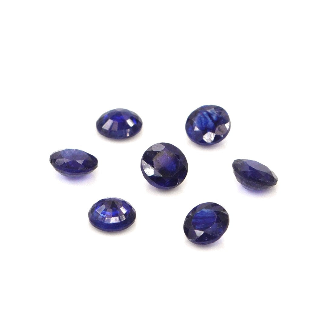 Natural Bangkok Blue Sapphire Calibrated Rounds | 4mm & 4.5mm