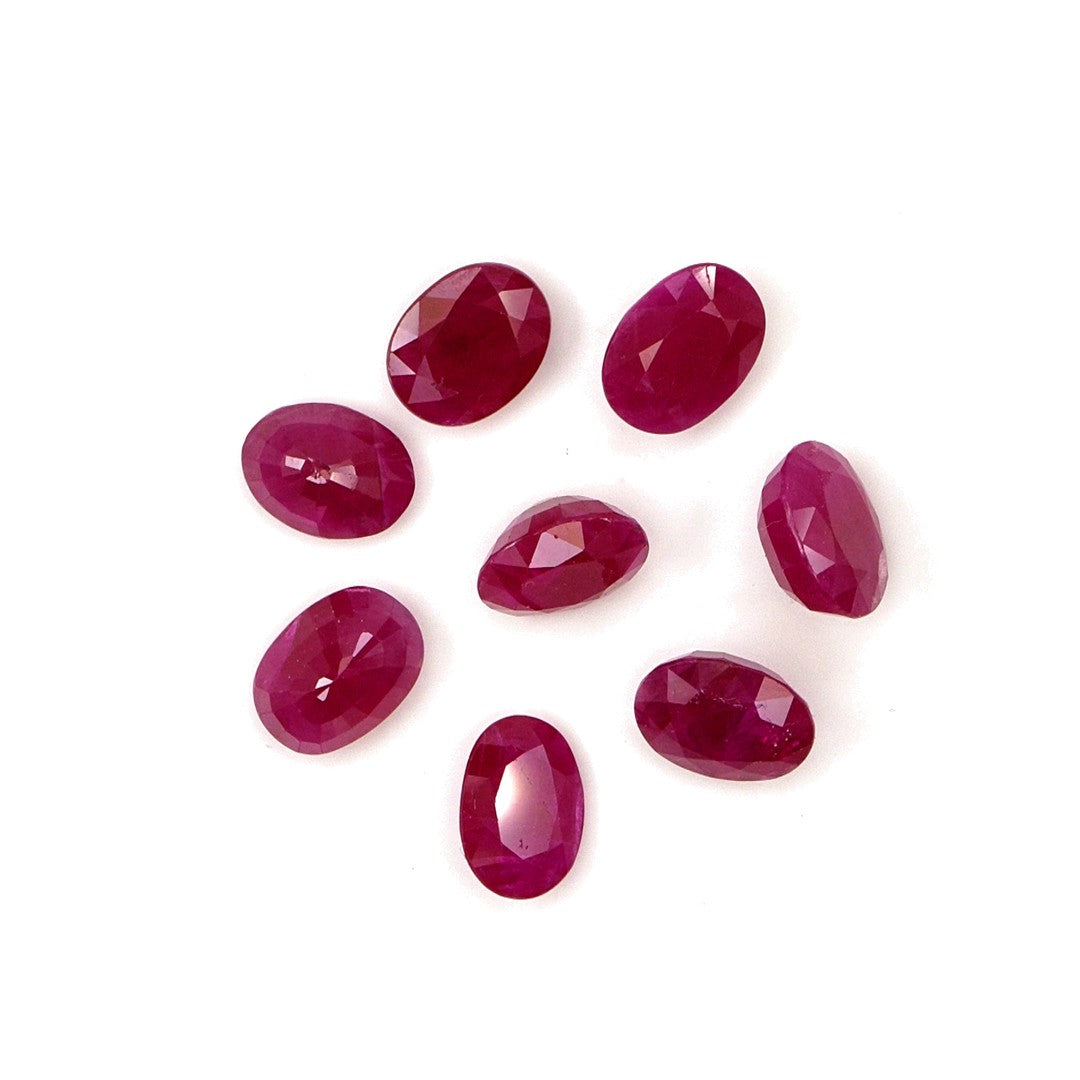 Natural Untreated Burma Ruby Calibrated Ovals | 5x7mm & 6x8mm