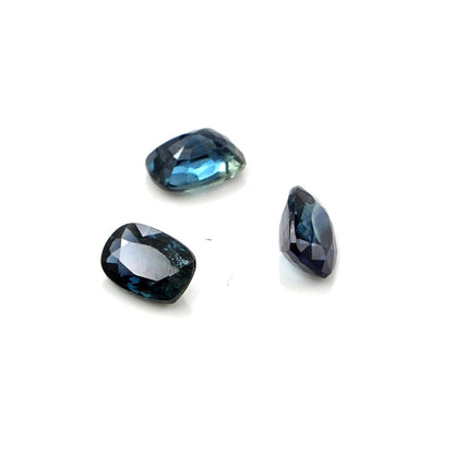 Natural Untreated Australian Teal Sapphire Calibrated Long Cushion | 3x5mm & 4x6mm