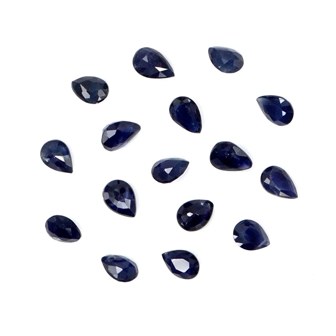 Natural Untreated Blue Sapphire Calibrated Pears | 3x4mm & 4x5mm