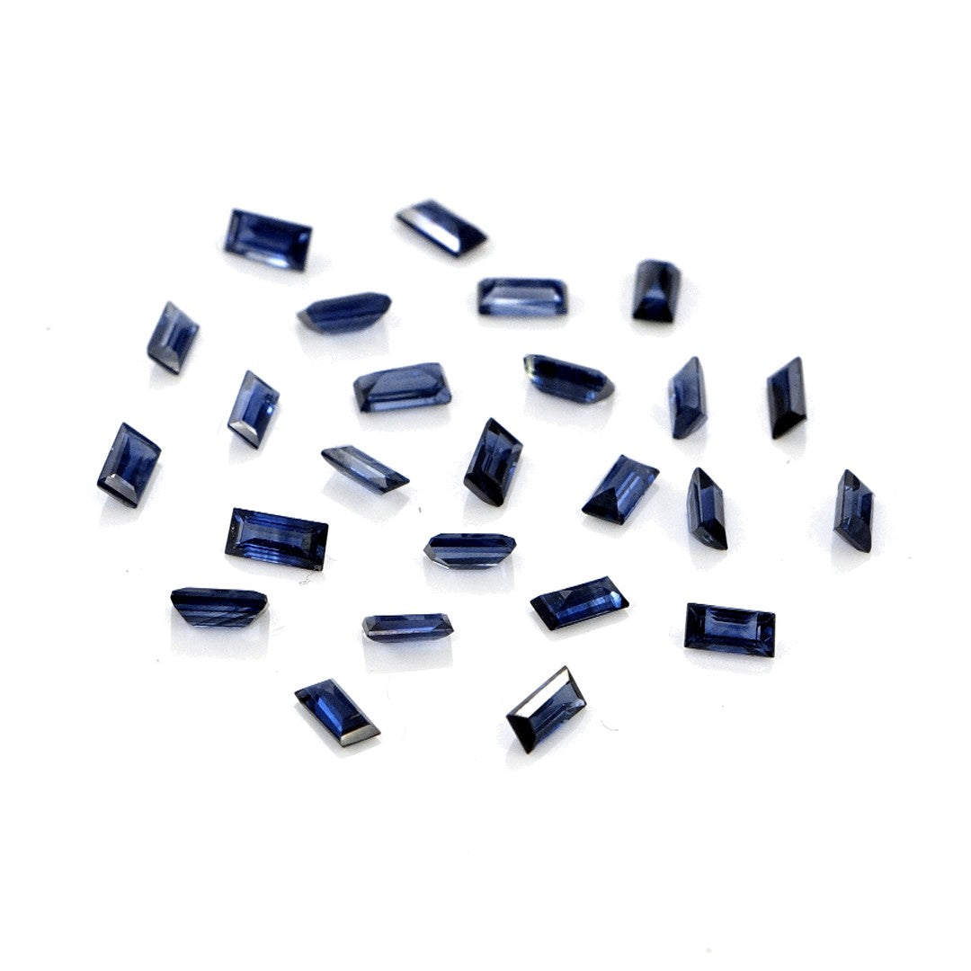 Natural Untreated Blue Sapphire Calibrated Baguettes | 1.5x3mm & 2x4mm