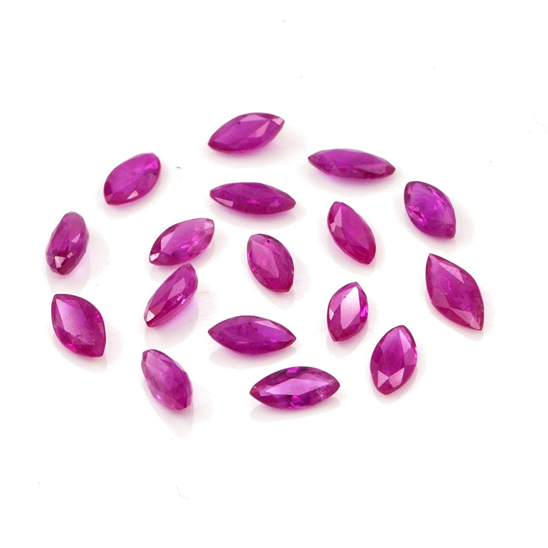 Natural Untreated Burma Ruby Calibrated Marquise | 2x4mm & 2.5x5mm