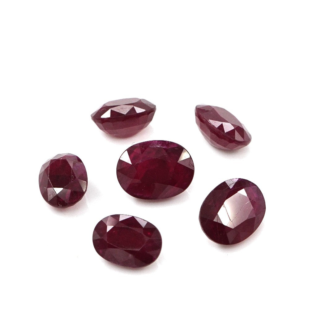 Natural Untreated African Ruby Calibrated Ovals | 5x7mm & 6x8mm