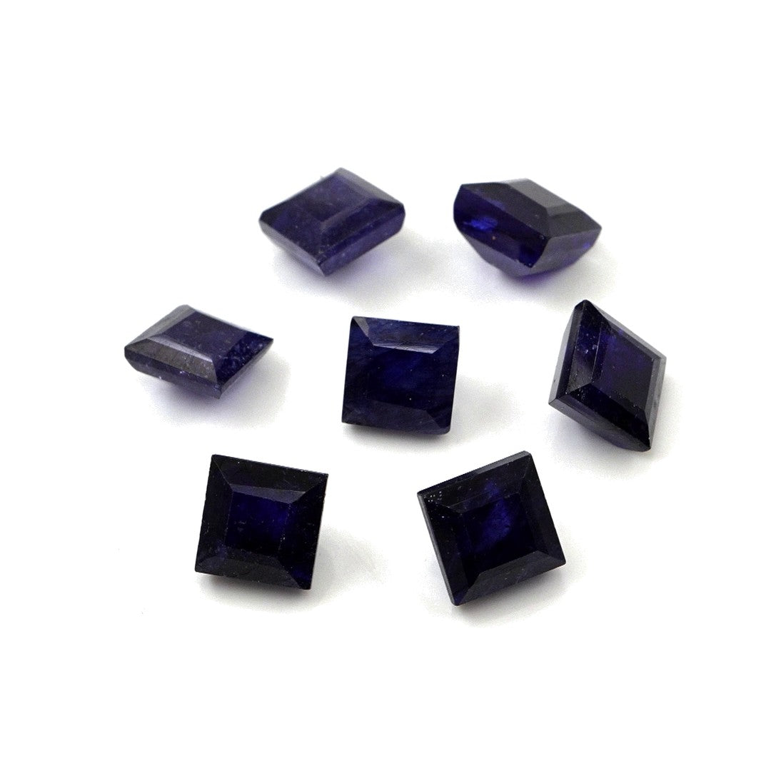 Natural Bangkok Blue Sapphire Calibrated Squares | 7mm & 8mm