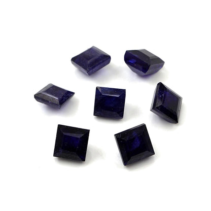 Natural Bangkok Blue Sapphire Calibrated Squares | 7mm & 8mm