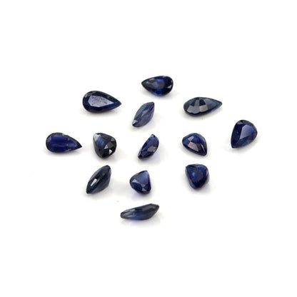 Natural Untreated Blue Sapphire Calibrated Pears | 3x5mm & 4x6mm