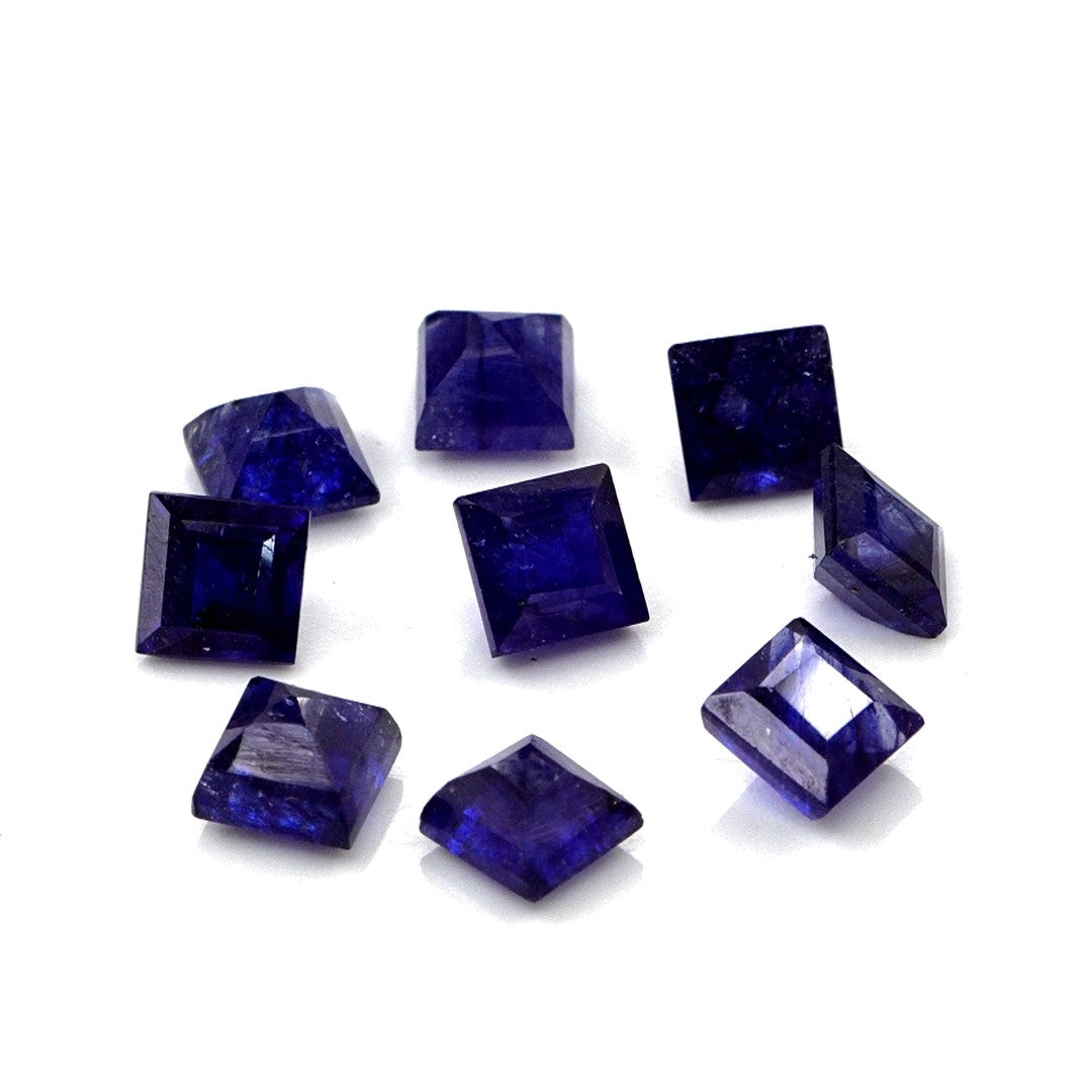 Natural Bangkok Blue Sapphire Calibrated Squares | 4mm & 4.5mm