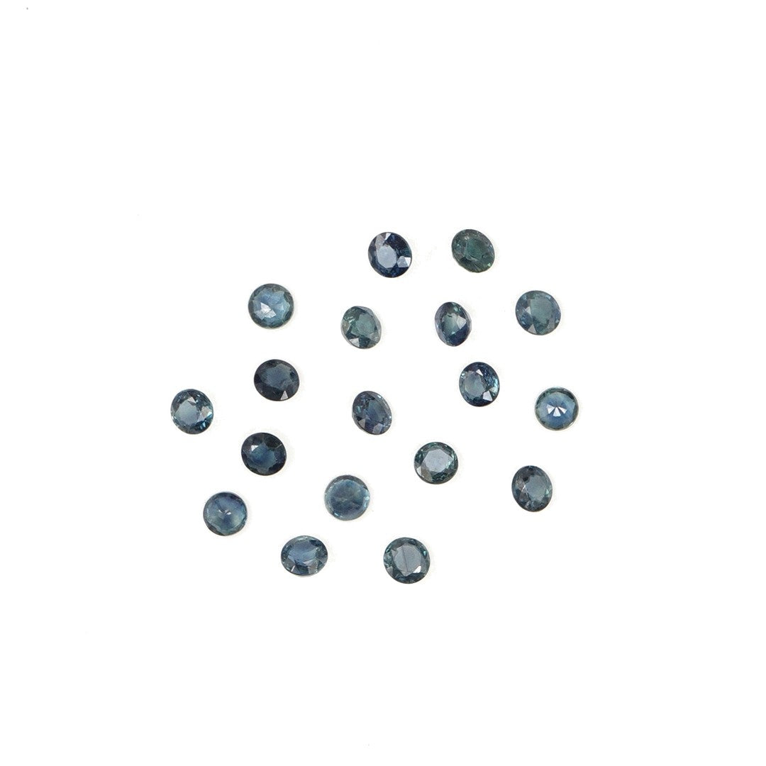 Natural Untreated Blue Sapphire Calibrated Rounds | 3mm & 3.5mm
