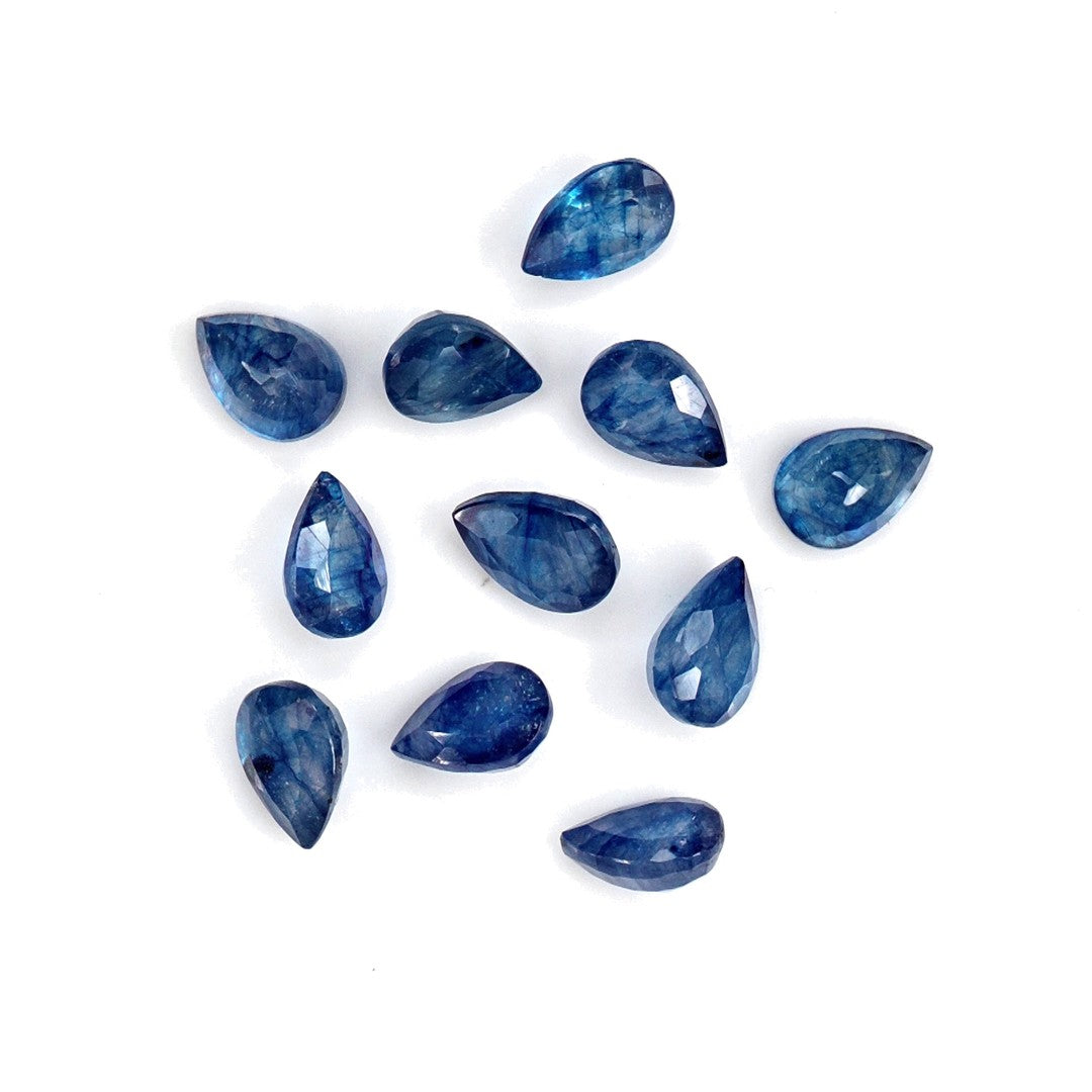 Natural Bangkok Blue Sapphire Calibrated Pears | 5x7mm & 6x8mm