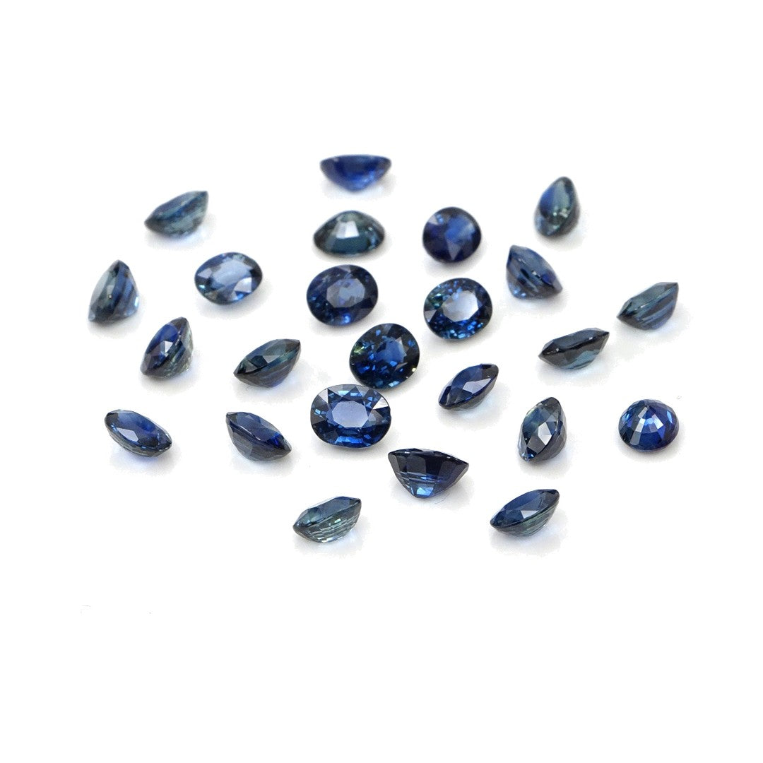 Natural Untreated Blue Sapphire Calibrated Ovals | 3x4mm & 4x5mm