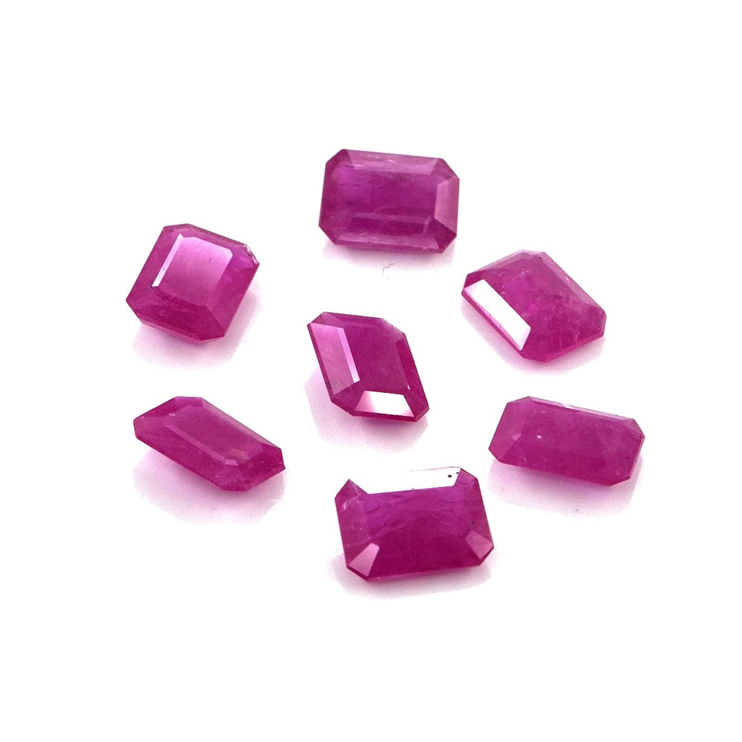 Natural Untreated Mozambique Ruby Calibrated Octagons | 5x7mm & 6x8mm