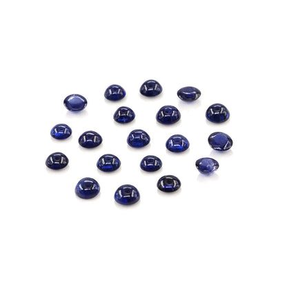 Natural Untreated Blue Sapphire Calibrated Cabochon Rounds | 3mm & 3.5mm