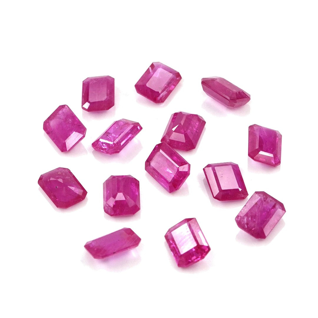 Natural Untreated Mozambique Ruby Calibrated Octagons | 5x7mm & 6x8mm