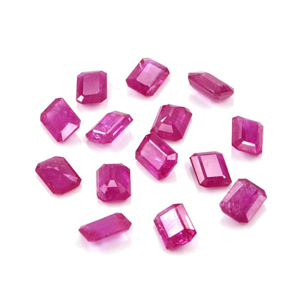 Natural Untreated Mozambique Ruby Calibrated Octagons | 5x7mm & 6x8mm