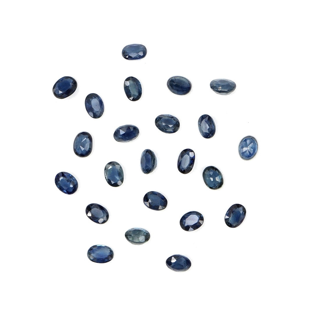 Natural Untreated Blue Sapphire Calibrated Ovals | 3x4mm & 4x5mm