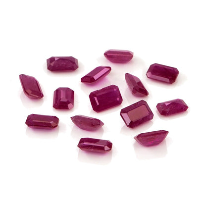 Natural Untreated Mozambique Ruby Calibrated Octagons | 3x5mm & 4x6mm