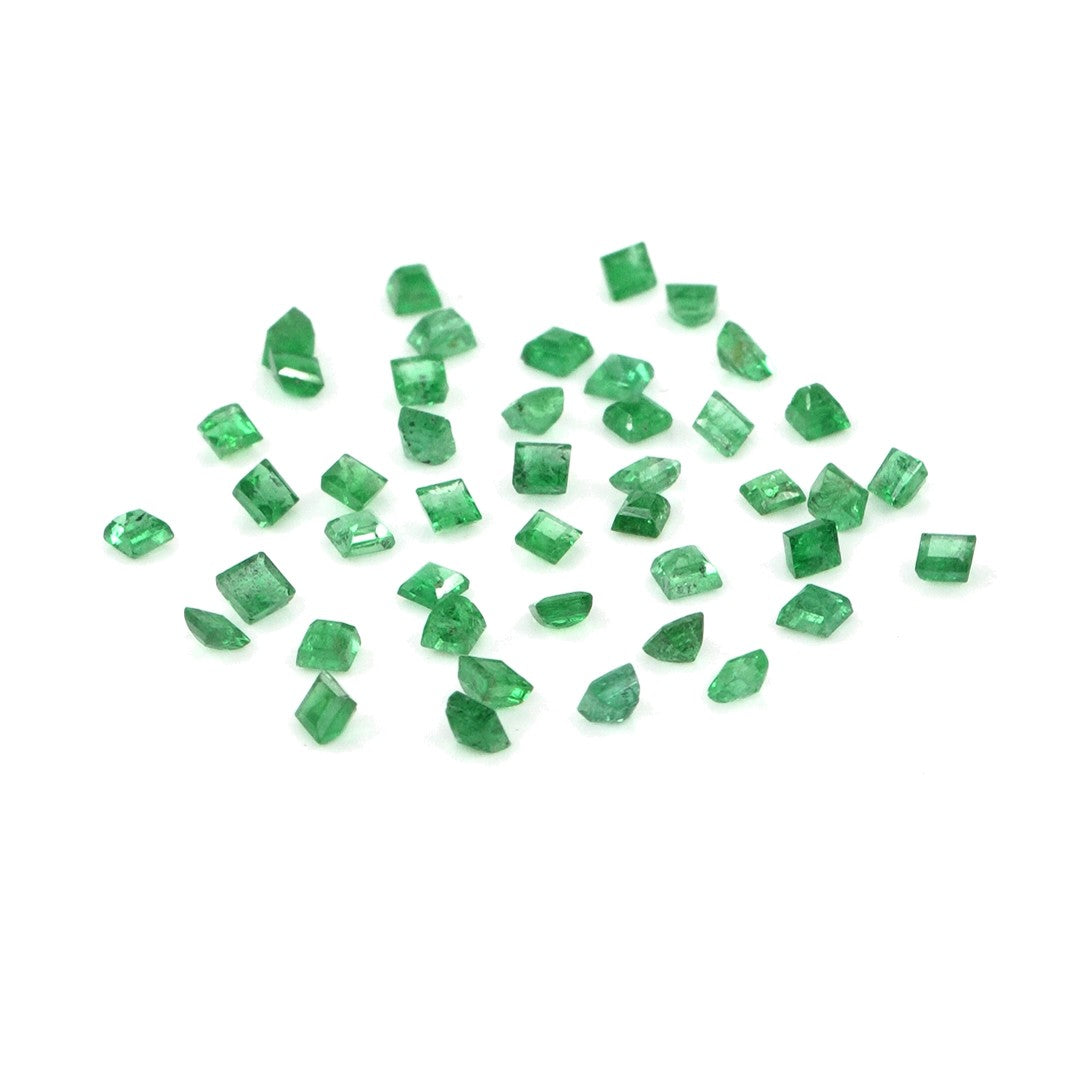 Natural Zambian Emerald Calibrated Squares | 2mm & 2.5mm