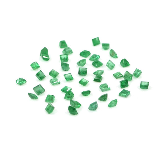 Natural Zambian Emerald Calibrated Squares | 2mm & 2.5mm