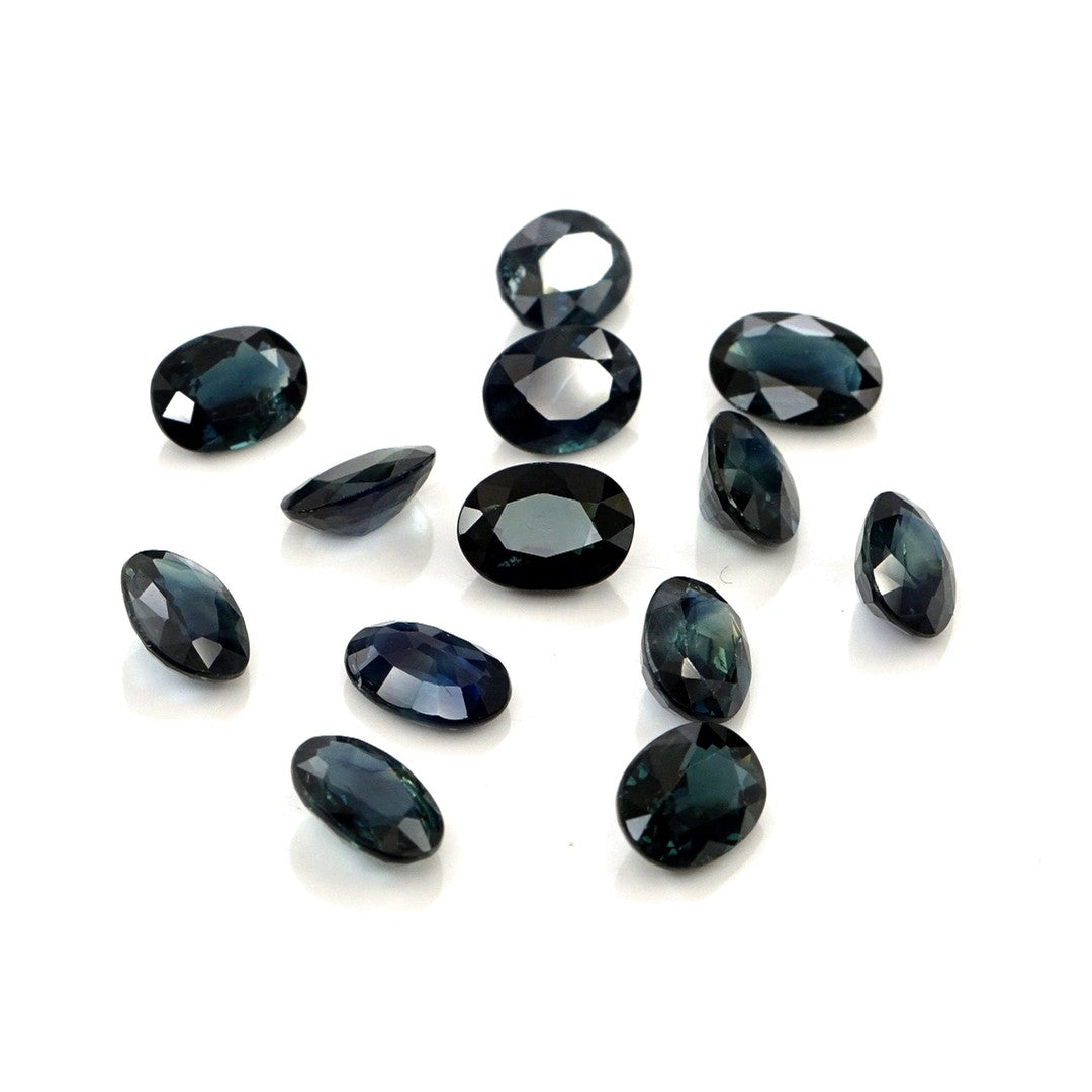 Natural Untreated Australian Blue Sapphire Calibrated Ovals | 5x7mm & 6x8mm
