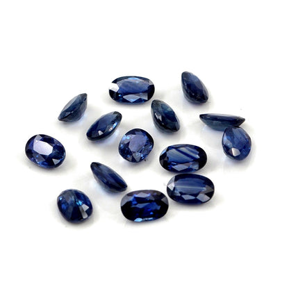 Natural Untreated Blue Sapphire Calibrated Ovals | 3x4mm & 4x5mm