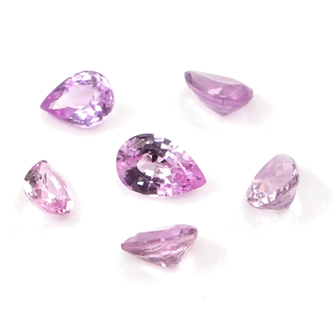 Natural Untreated Mozambique Pink Sapphire Calibrated Pears | 3x4mm & 4x5mm