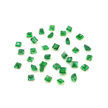 Natural Zambian Emerald Calibrated Squares | 2mm & 2.5mm
