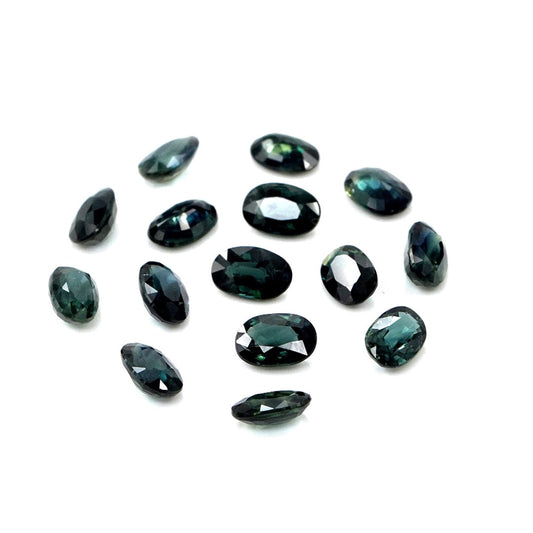 Natural Untreated Teal Sapphire Calibrated Ovals | 3x5mm & 4x6mm