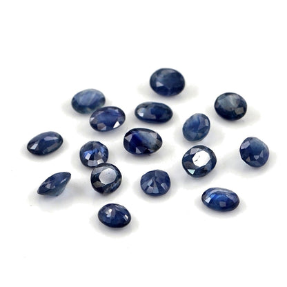 Natural Untreated Blue Sapphire Calibrated Ovals | 3x4mm & 4x5mm
