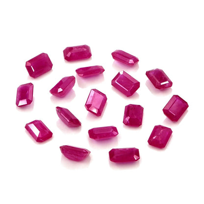 Natural Untreated Mozambique Ruby Calibrated Octagons | 3x5mm & 4x6mm