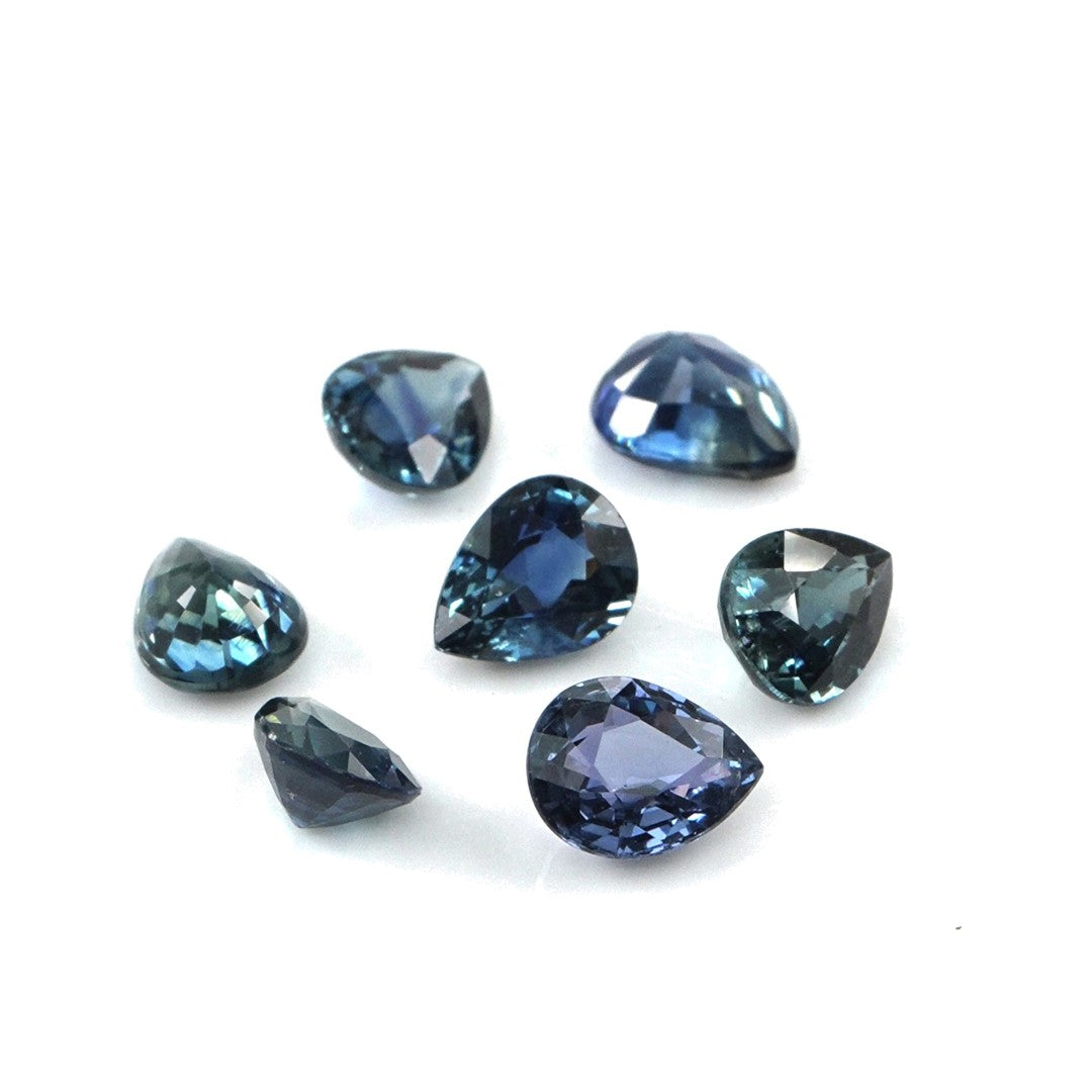 Natural Untreated Blue Sapphire Calibrated Pears | 3x4mm & 4x5mm