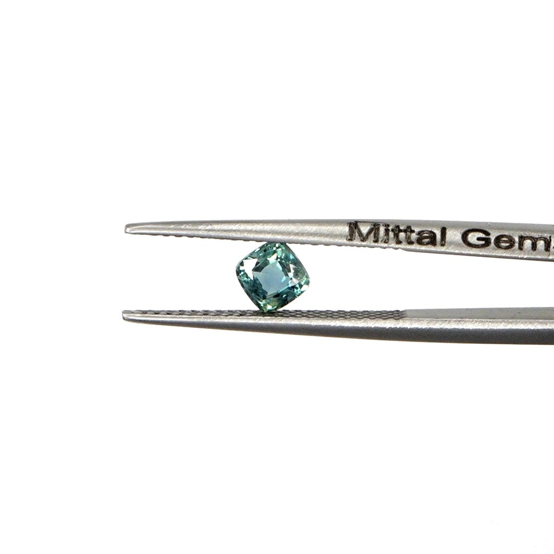 Natural Untreated Australian Teal Sapphire Calibrated Cushions | 4mm & 4.5mm