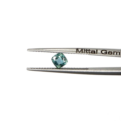 Natural Untreated Australian Teal Sapphire Calibrated Cushions | 4mm & 4.5mm