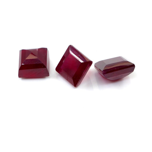 Natural Bangkok Ruby Calibrated Squares | 12mm & 13mm