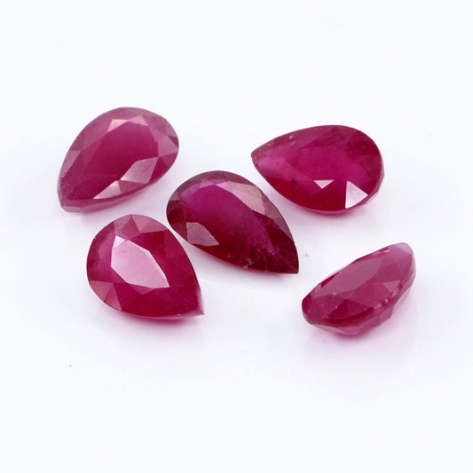 Natural Bangkok Ruby Calibrated Pears | 8x13mm & 10x15mm