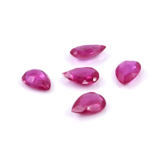 Natural Bangkok Ruby Calibrated Pears | 7x10mm & 8x11mm