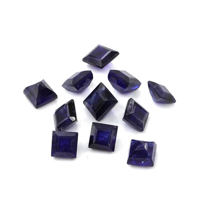 Natural Bangkok Blue Sapphire Calibrated Squares | 4mm & 4.5mm