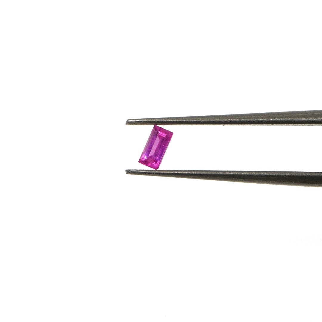 Natural Untreated Mozambique Pink Sapphire Calibrated Baguettes | 2x4mm & 2.5x5mm
