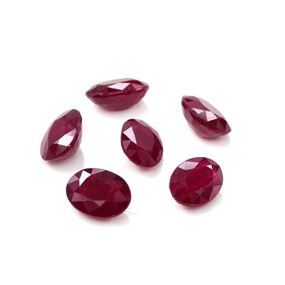 Natural Untreated African Ruby Calibrated Ovals | 5x7mm & 6x8mm