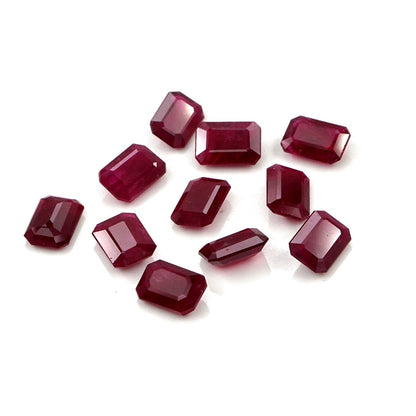 Natural Untreated Mozambique Ruby Calibrated Octagons | 5x7mm & 6x8mm