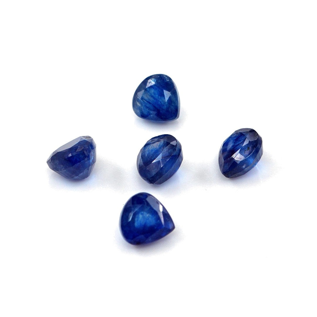 Natural Bangkok Blue Sapphire Calibrated Hearts | 5mm & 6mm