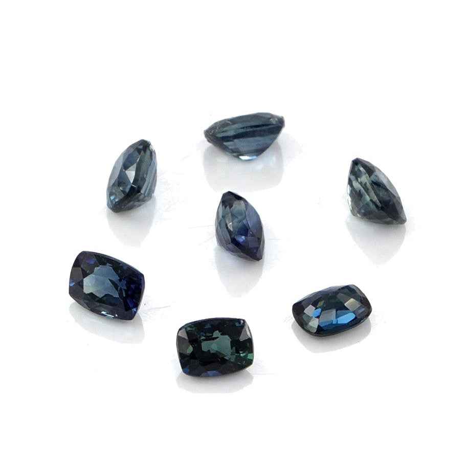 Natural Untreated Australian Teal Sapphire Calibrated Long Cushion | 3x4mm & 4x5mm